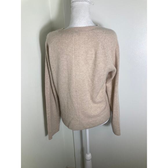 White + Warren 100% Cashmere Tan Sweater Sz S - Picture 2 of 3